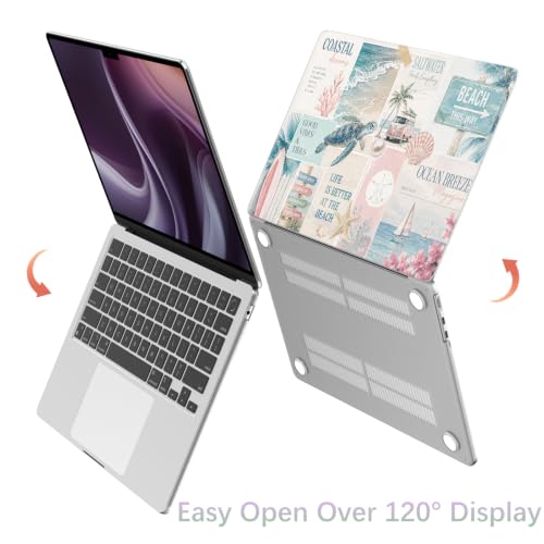 Compatible with MacBook Neo 13 inch Case 2026 Sea Turtle Beach | Release Model A3404 with A18 Pro Chip | Cute Collage Protective Hard Shell Matte Cover for MacBook Neo 13'' - color: Beach G, size: MacBook Neo 13 inch