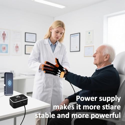 Rehabilitation Robot Gloves for Stroke Recovery Hemiplegia Finger Hand Function Rehabilitation Therapy Arthriti Glove (Right Hand, S) - size: Right Hand S
