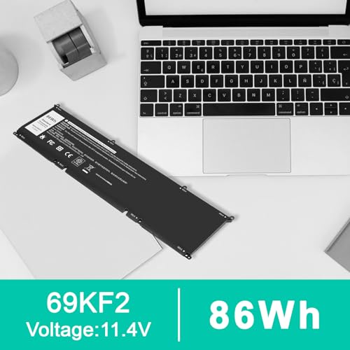 Fancy Buying 69KF2 Battery for Dell XPS 15 9500 9510 9520 9530 M15 R3 R4 R5 R6 R7, M16 R1, M17 R3 R4 Precision 5550 5560 5570 Inspiron 7510 7610 7620 P87F P91F P45E 0GFJ6 Vostro 7510 7620-86Wh - size: 13.1*3.3*0.28inch