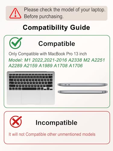 Voidborne Compatible with MacBook Pro 13 inch Case 2026-2016 A2338 M1 A2251 A2289 A2159 A1989 A1708 A1706,Matte Leather Hard Shell Protective Case for Pro13 inch + Keyboard Cover,Polka Dots,White - color: White02