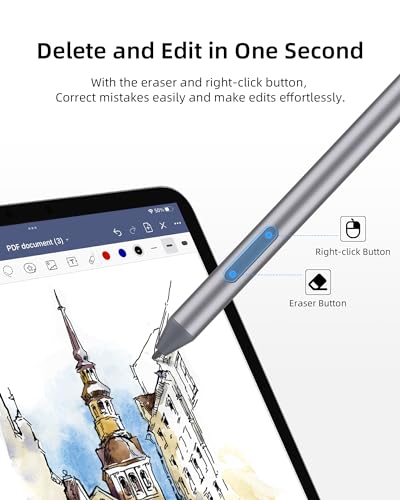 Metapen Stylus Pen M2 Biz for Microsoft Surface (AAAA Battery, Smooth Writing),Compatible with Surface Pro X/9/8/7+/7/6/5/4/3/Go 3/Book 3/Laptop 4/Studio 2, ASUS VivoBook Flip 14 for Students&Doers