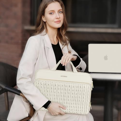 MOSISO Laptop Case 13.3 inch, 13-13.3 inch Laptop Sleeve, Sand | Compatible with MacBook Neo/Air 13.6 M5 M4 M3 M2 M1/Pro 13/14, HP Dell Lenovo ASUS, Wheat Ear Quilted Bag with Handle&Pocket - color: Sand, size: 13.3 inch
