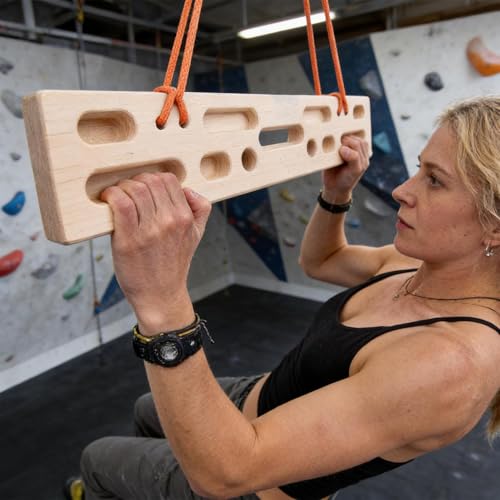 Rock Climbing Fingerboard Heavy Duty Portable Trainer | Rock Climbing Pull Up Bar Grip Trainer for Climbers Beginner Men Women Home Gym Indoor Fitness Workout
