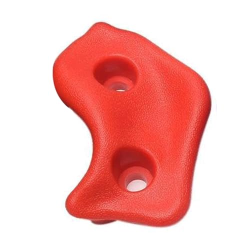 10PCS Rock Climbing Holds, PE Ergonomic Design with Rock Texture for Indoor Outdoor Climbing Wall, Includes Screws and Wrench Tools - color: Red