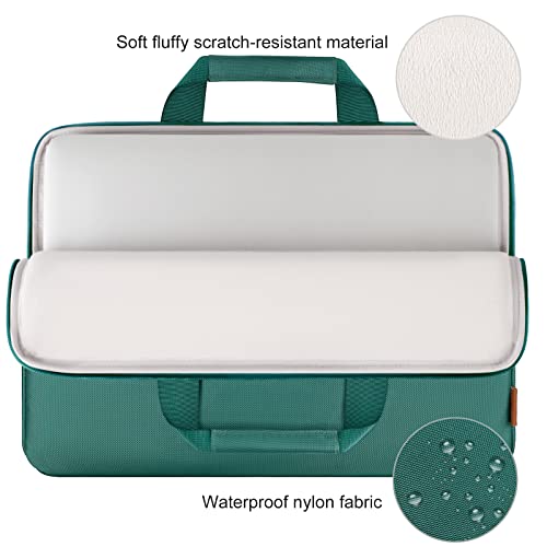 DOMISO 14 inch Laptop Case Sleeve Protective Cover Compatible with MacBook Air 15 M4 M3 M2,MacBook Pro,14-15 inch HP Dell ASUS Lenovo Chromebook,Waterproof Computer Bag with Handle,Green - color: Green, size: 14" Laptoptop/15" for mac book