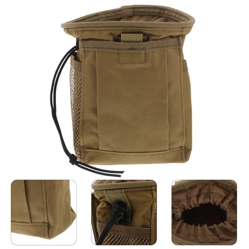 BESTonZON Lightweight Outdoor Waist Pack with Adjustable Belt, Mini Utility Pouch Made of Sturdy Oxford Cloth, Drawstring Chalk Bag for Climbing and Camping Activities