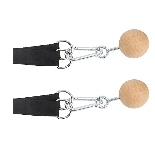 Wooden Pull Up Balls, Rock Climbing Holds Training Set for Arm Strength, with Neutral Grip Handle for Home Workout and Travel