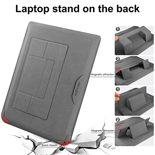 HoYiXi 13 Inch Laptop Sleeve Case Bag Compatible with MacBook Neo 2026/MacBook Air 13 M1 M2 2022-2018/MacBook Pro 13 M2 2022-2016/Surface Pro 8 2021/Surface Go 3 13-13.6'' Dell HP ASUS Acer PC, Gray - color: Gray, size: 13-13.3 in