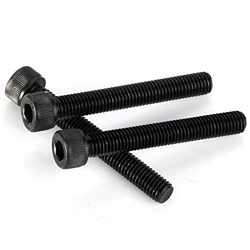 3/8-16 x 3 Socket Head Cap Screws Cap Bolts, 12.9 Grade Alloy Steel Black Oxide, UNC Coarse Thread Partially Threaded, 10 PCS - size: 3/8-16 x 3"