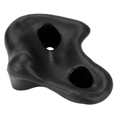 10PCS Rock Climbing Holds, PE Ergonomic Design with Rock Texture for Indoor Outdoor Climbing Wall, Includes Screws and Wrench Tools - color: Black