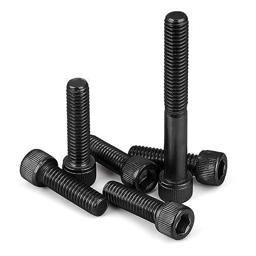 5/16-18 x 3" Socket Head Cap Screws Cap Bolts, 12.9 Grade Alloy Steel Black Oxide, Allen Hex Drive, UNC Coarse Thread Partially Threaded, 10 PCS - size: 5/16-18 x 3"