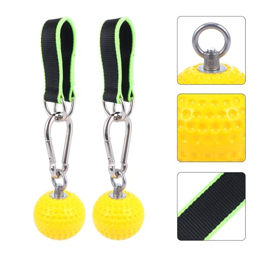 Healeved Climbing Training Grip Ball Hand Grip Strength Exerciser with Hanging Rings Finger Strength Trainer for Fitness and Pull-up Workout Random Color