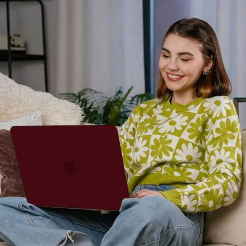 B BELK for MacBook Air 15 inch Case M5 2026 2025 2024 2023 Release M4 M3 M2 | A3448 A3241 A3114 A2941, Matte Plastic Laptop Hard Shell Case with Keyboard Cover & Screen Protector, Marsala Red - color: Marsala Red