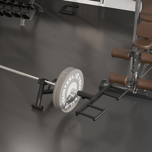 Tamisom Heavy Duty Landmine Handle Attachment Set T Bar Row Viking Press Attachment for Barbell Workouts Weightlifting Landmine Handle Fits 2-Inch Olympic Barbell Strengthen Back and Core Muscles