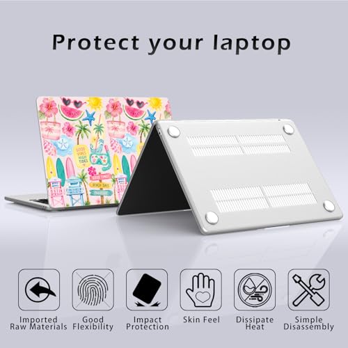 Compatible with MacBook Air 13 inch Case M5-M2 Sea Beach Palm Tree | M5 M4 M3 M2 2026-2022 A3449 A3240 A3113 A2681 Release | Cute Protective Hard Shell Matte Cover for MacBook Air 13.6 inch - color: Beach A, size: MacBook Air 13.6 inch M5 M4 M3 M2