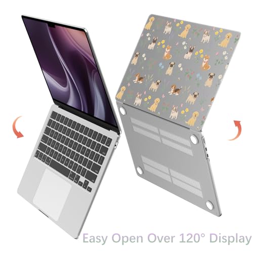 Compatible with MacBook Neo 13 inch Case 2026 Cute Dog Flower | Release Model A3404 with A18 Pro Chip | Protective Hard Shell Matte Cover for MacBook Neo 13'' - color: Dog B, size: MacBook Neo 13 inch