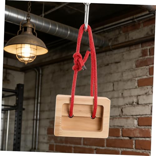 2pcs Portable Wooden Rock Climbing Hangboard for Indoor Fitness Routines Modular Climbing Training Board for Building Finger Strength and Endurance with Khaki Finish