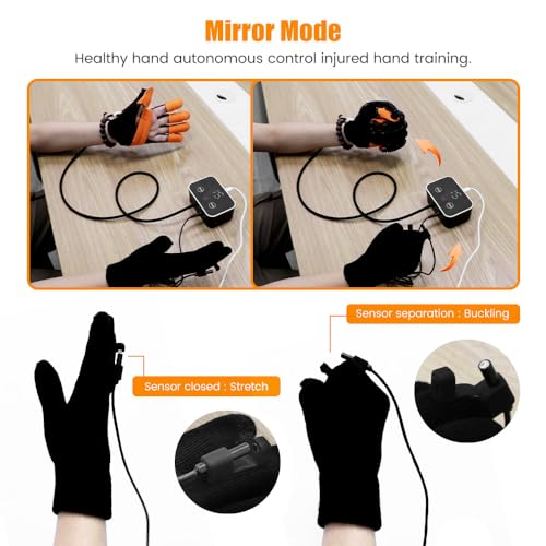 Rehabilitation Robot Gloves for Stroke Recovery Hemiplegia Finger Hand Function Rehabilitation Therapy Arthriti Glove (Right Hand, S) - size: Right Hand S