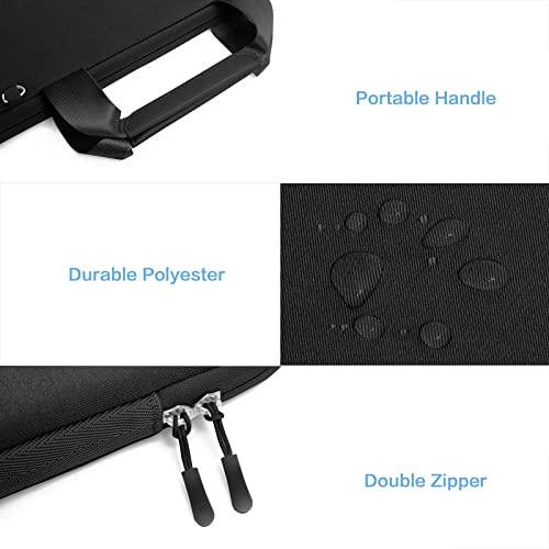 MOSISO Laptop Case 16 inch, 15-15.6 inch Laptop Sleeve Carry Computer Bag | Compatible with MacBook Pro 16, HP Acer Dell Lenovo ASUS, Neoprene Bag with Handle&Detachable Small Case, Black - color: Black, size: 16 inch