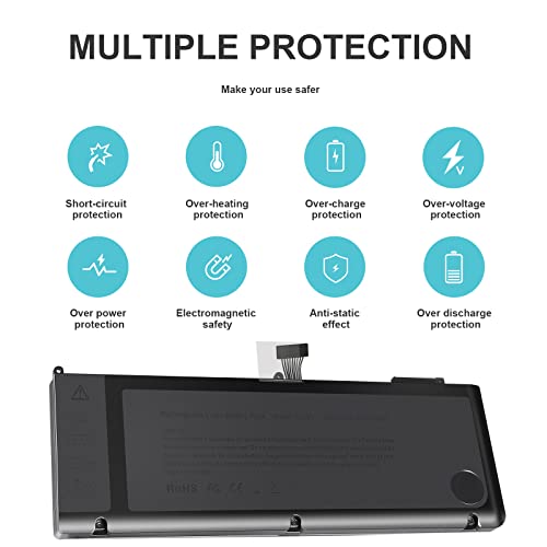 A1321 A1286 (Only for Mid 2009 Mid 2010 Version) Laptop Battery for MacBook Pro 15 Inch Battery A1321 A1286 MC371LL/A MC372LL/A MB985 MB986 MC118 020-6380-A 020-6766-B 661-5211 661-5476 661-5844 73Wh - size: 10.33*3.01*1.13inch