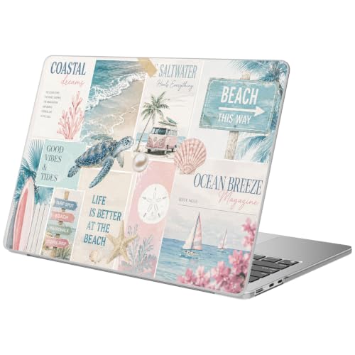 Compatible with MacBook Air 13 inch Case M1 Sea Turtle Beach | A2337 A2179 A1932 2021-2018 Release | Cute Collage Protective Hard Shell Matte Cover for MacBook Air 13.3 inch - color: Beach G, size: MacBook Air 13.3 inch M1 A2337 A2179 A1932