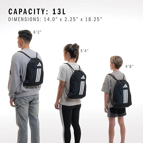 adidas Alliance Sackpack – Drawstring Backpack for Sports, Small Gym Bag, Team Shock Pink 2/White/3, OSFA - color: Team Shock Pink 2/White/3