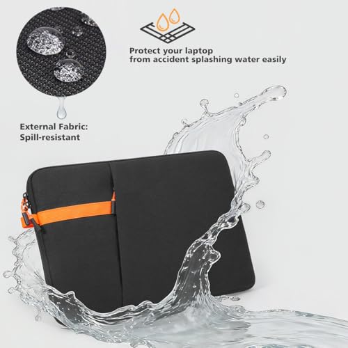 NIDOO Laptop Sleeve 10 inch Tablet Bag Carrying Case for 11 inch iPad 2025/11" iPad Air M4/ 11" iPad Pro M5 M4/ 11" Samsung Galaxy Tab S9 S8 / Lenovo Tab M11 Water Resistant Computer Pouch, Black - color: Black, size: 10-11 Inch