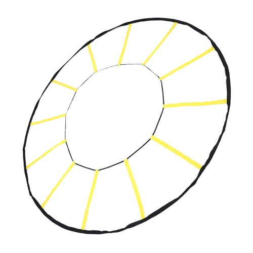 Speed and Agility Circular Ladder for Soccer Basketball Training, 12 Rungs Nylon Trainer for Enhancing Athletes Performance, for Indoor Outdoor Use