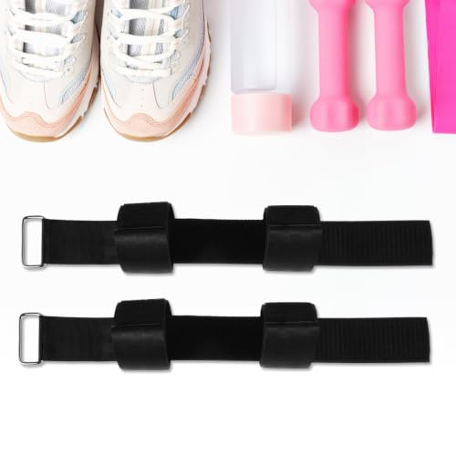 1 Pair Dumbbell Barbell Loading Straps Heavy Duty Adjustable Nylon Strength Training Wrist and Ankle Straps for Pullups and Squats with Ankle Protection