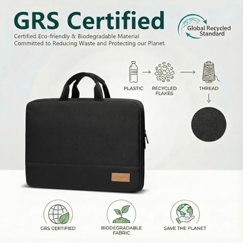 bagasin 17 17.3 Inch Laptop Sleeve Case | Slim, TSA-friendly laptop bag with handle, water-resistant & durable. Fits HP, Dell, Lenovo, Asus 17-17.3 inch notebooks - color: Black, size: 17