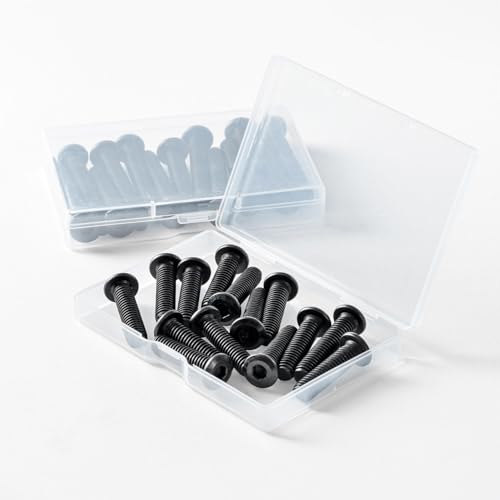 1/4-20 x 2-1/2" (10 Pack) Flat Head Hex Socket Cap Screws Bolts, Black Oxide 304 Stainless Steel 18-8, Hex Drive, Bright Finish, Fully Machine Thread - size: 1/4-20 x 2-1/2"