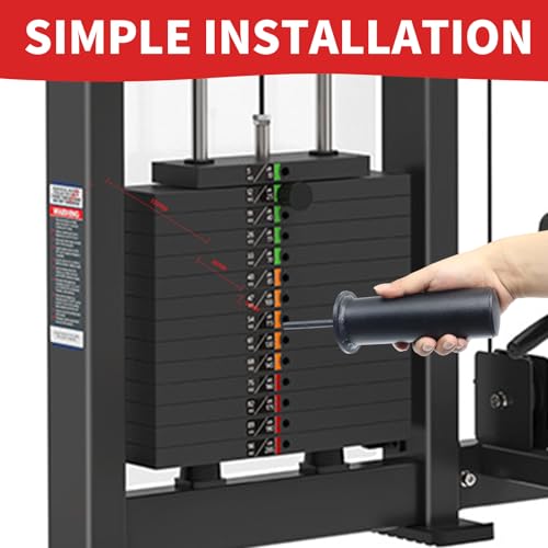 Weight Stack Pin with Spring Clip Collar Weight Stack Extender Pin for Cable Machines and Functional Trainers Commercial Home Gym (Dia:10mm Length: 80mm) - size: Dia:10mm Length: 80mm
