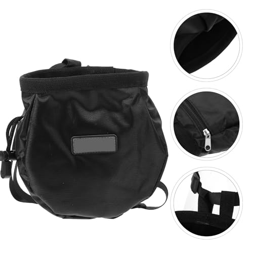 Chalk Bag and Soft Polar Fleece Made of Sturdy Oxford Cloth with Adjustable Drawstring and Wide Opening, Outdoor Rock Climbing Powder Bag for Bouldering for Climbing