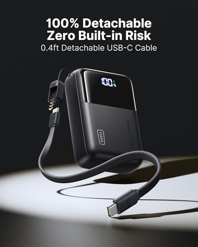 INIU Laptop Power Bank, Smallest 25000mAh 100W Fast Charging Battery Pack | USB C-Cable, Flight-Safe, Travel Essentials, Portable Charger for MacBook Pro, Dell, Steam Deck, iPhone etc, Metallic Black - color: Metallic Black
