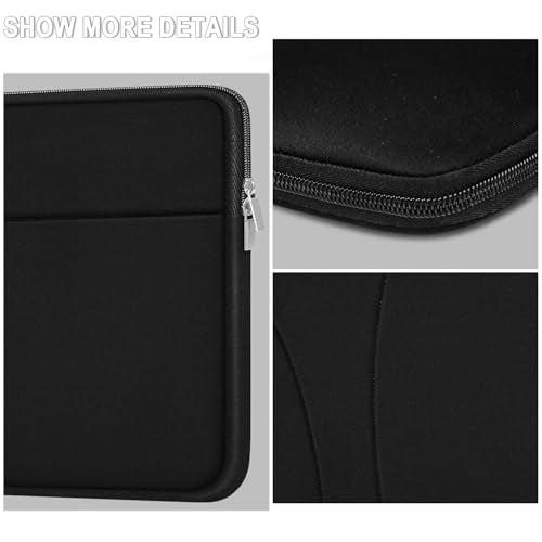 Laptop Sleeve 17 inch Shockproof Protective Carrying Briefcase Computer Bag | Laptop Case with Zippered Pocket, Traveling Laptop Cover Compatible for HP, Dell, Asus, Lenovo, Notebook, Black - color: Black, size: 17 inch