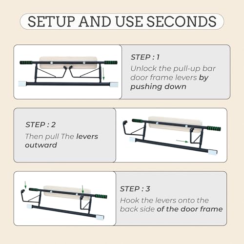 Doorway Hangboard Pull-Up Bar for Fingerboard, Rock Climbing, and Bouldering Training, No Drilling Required, Grip Strenth Training at Home