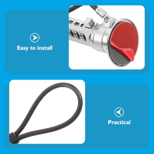 Laptop Combination Cable Lock with 6ft Steel Cable, 4-Digit Resettable Password, Flexible Anti-Theft Security Lock for Laptops and Electronic Devices, Portable for Travel and Desk
