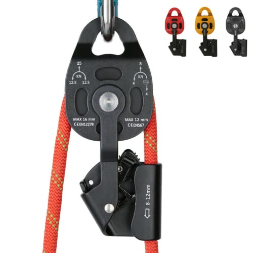 ansu Self-Locking Pulley Progress Capture Swing Side for Heavy Hauling Lifting System Pulley
