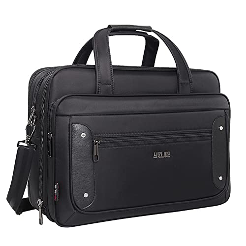 Large Briefcases For Men Canvas Tote Bag Laptop Case Computer Bag Work Bags Business Mens Bag Office Carrying Cases - size: X-Large Size (19” Laptop Briefcase)
