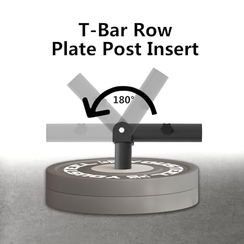 Tamisom Heavy Duty Landmine Handle Attachment Set T Bar Row Viking Press Attachment for Barbell Workouts Weightlifting Landmine Handle Fits 2-Inch Olympic Barbell Strengthen Back and Core Muscles