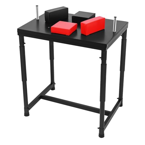 Professional Arm Wrestling Battle Table, 2200LBS Standard Arm Wrestling Table Adjustable Competition Wrist Strength Training Support Plate Equipment with Elbow Pads for Gym Club Sports Fields Homes