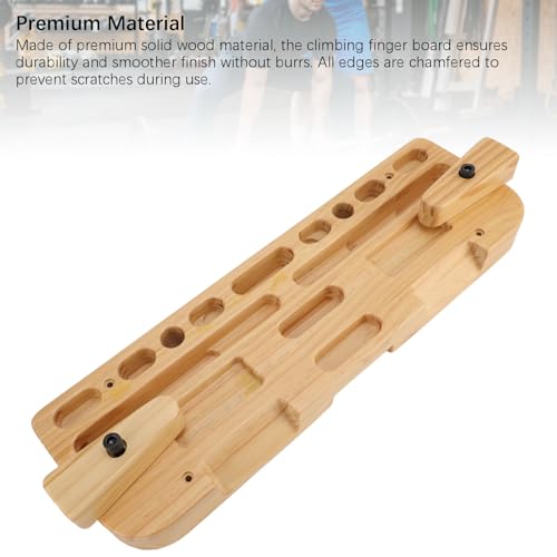 SUNGOOYUE Hanging Training Board, Solid Finger Training Board for Rock Climbing with Multiple Grip Holes for Home Gym and Outdoor