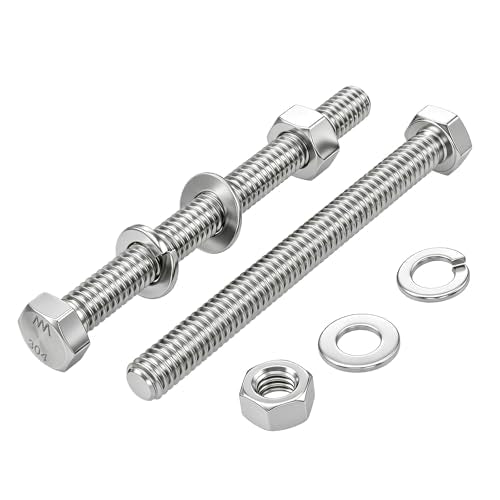 15 Sets 1/4-20x3-1/4 Bolt and Nut Set, Flat & Lock Washers Included,60PCS | 304 Stainless Steel 1/4-20 Bolt, Precision Fasteners Mechanical Assembly Equipment Repair & DIY - size: 1/4-20x3-1/4" 15sets