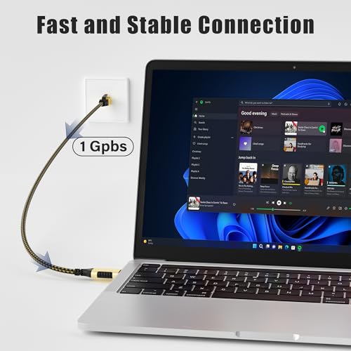 USB to Ethernet Cable 6 FT, USB-A 3.0 to RJ45 Cable, FTP, 1Gbps High-Speed-Shielded LAN Network Cable, Directly Connected, Compatible with Laptop, PC, MacBook, Switch, Windows, macOS, Linux - size: 6FT