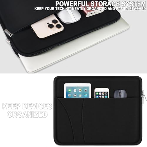 Laptop Case 14 inch Slim Traveling Laptop Sleeve Cover with Zippered Pocket | Laptop Bag, Shockproof Protective Carrying Briefcase Computer Case for 14" MacBook Air/Pro, HP, Dell, Lenovo, Acer, Black - color: Black, size: 14 inch