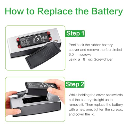 Futurebatt 061384 061385 Battery for Bose Soundlink Mini I one Gen 1 Speaker US Version bateria para 413295 61385 61384 61386 63287 061384 061386 063287 - size: Soundlink Mini 6.10 × 4.13 × 1.97 in