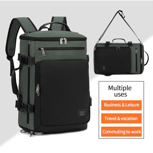 Kalesi Gym Duffle Bag Backpack 4-Way Waterproof with Shoes Compartment for travel Sport Hiking laptop Business-grey - color: Business-grey
