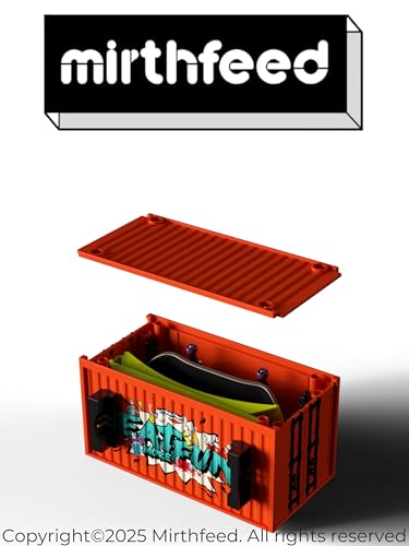 32mm Pro Fingerboard Complete Set | Bearing Wheels | 5 Ply Maple Deck | Anti Skid Grip Tape | Complimentary Tool | Concave Shape - color: Fun Box E : Monstrous Mash