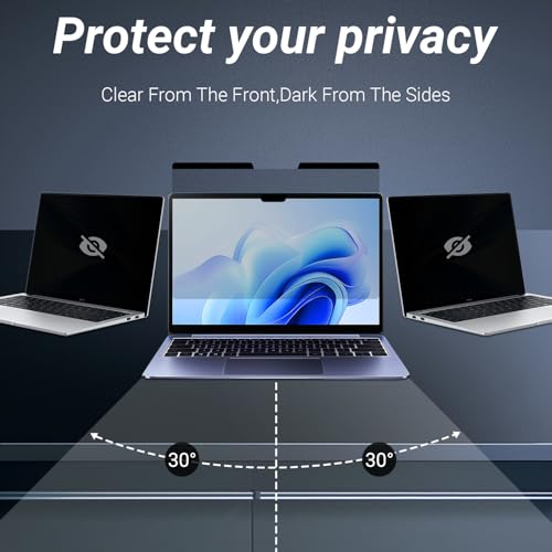 Magnetic Privacy Screen Protector for 16 Inch 16:10 Aspect Ratio Screen Anti-Spy, Anti-Glare, Anti-Blue Light Protection, Enhanced Screen Clarity & Scratch Guard - size: 16 inch