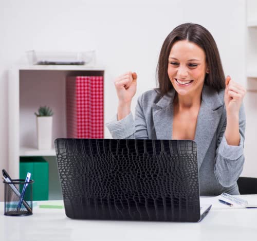 Compatible with Crocodile MacBook Air 13 inch Case 2021 2020 2019 2018 M1 A2337 A2179 A1932, Textured Elegant Luxury Aligator Skin Snakeskin PU Leather Hard Shell & Keyboard Cover, Black - color: # Black Crocodile
